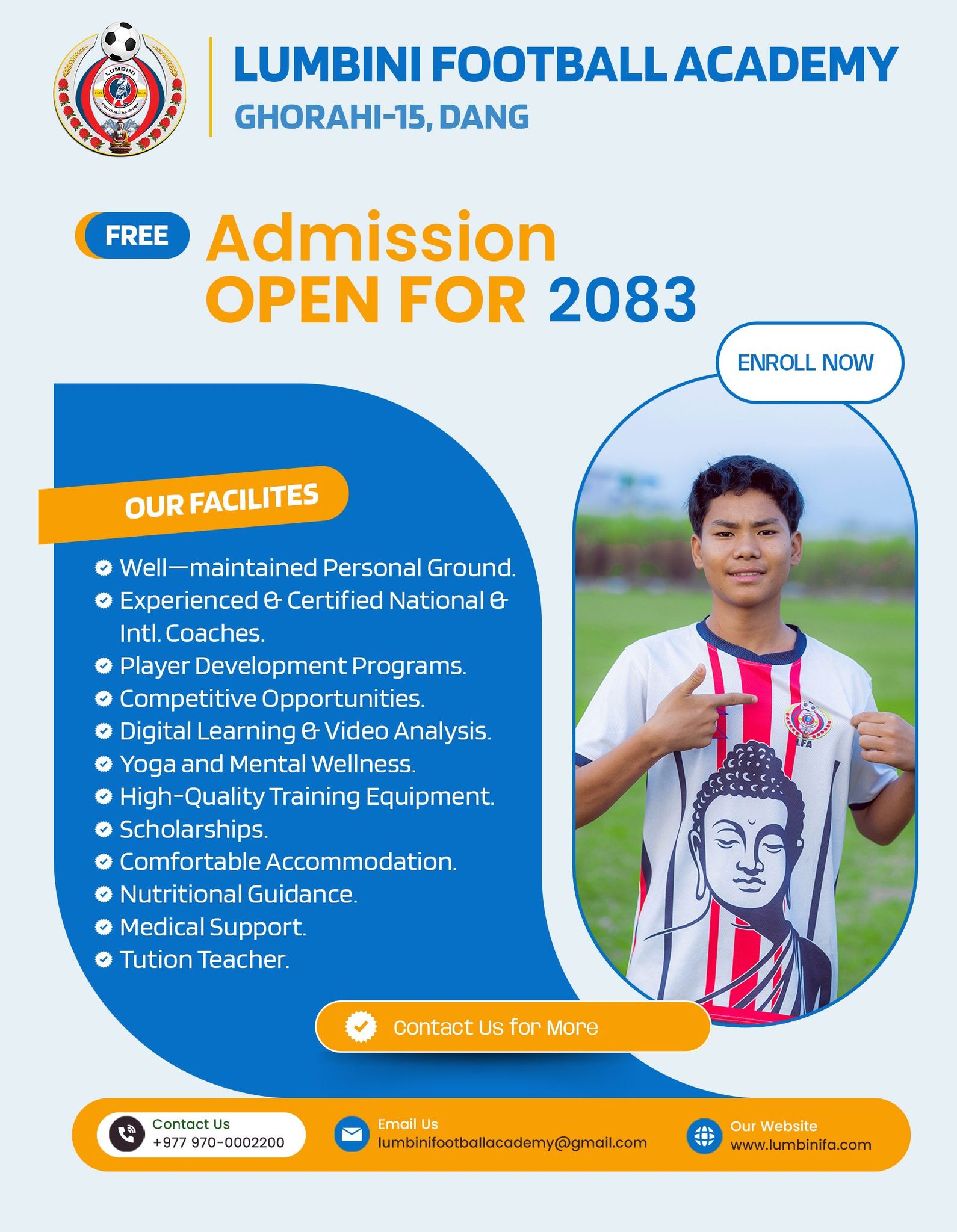 ⚽ Admissions Open for 2083 at Lumbini Football Academy