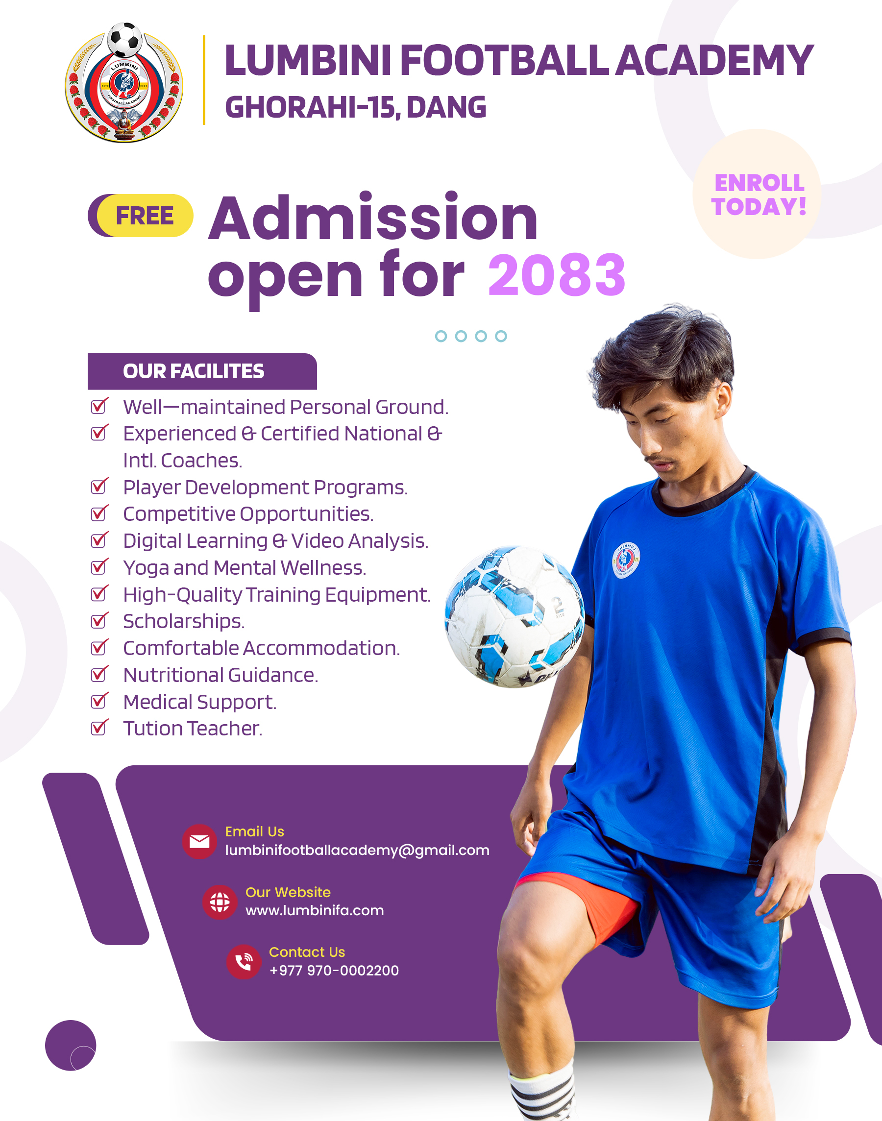 📢 Lumbini Football Academy – Administration Open 2083 ⚽