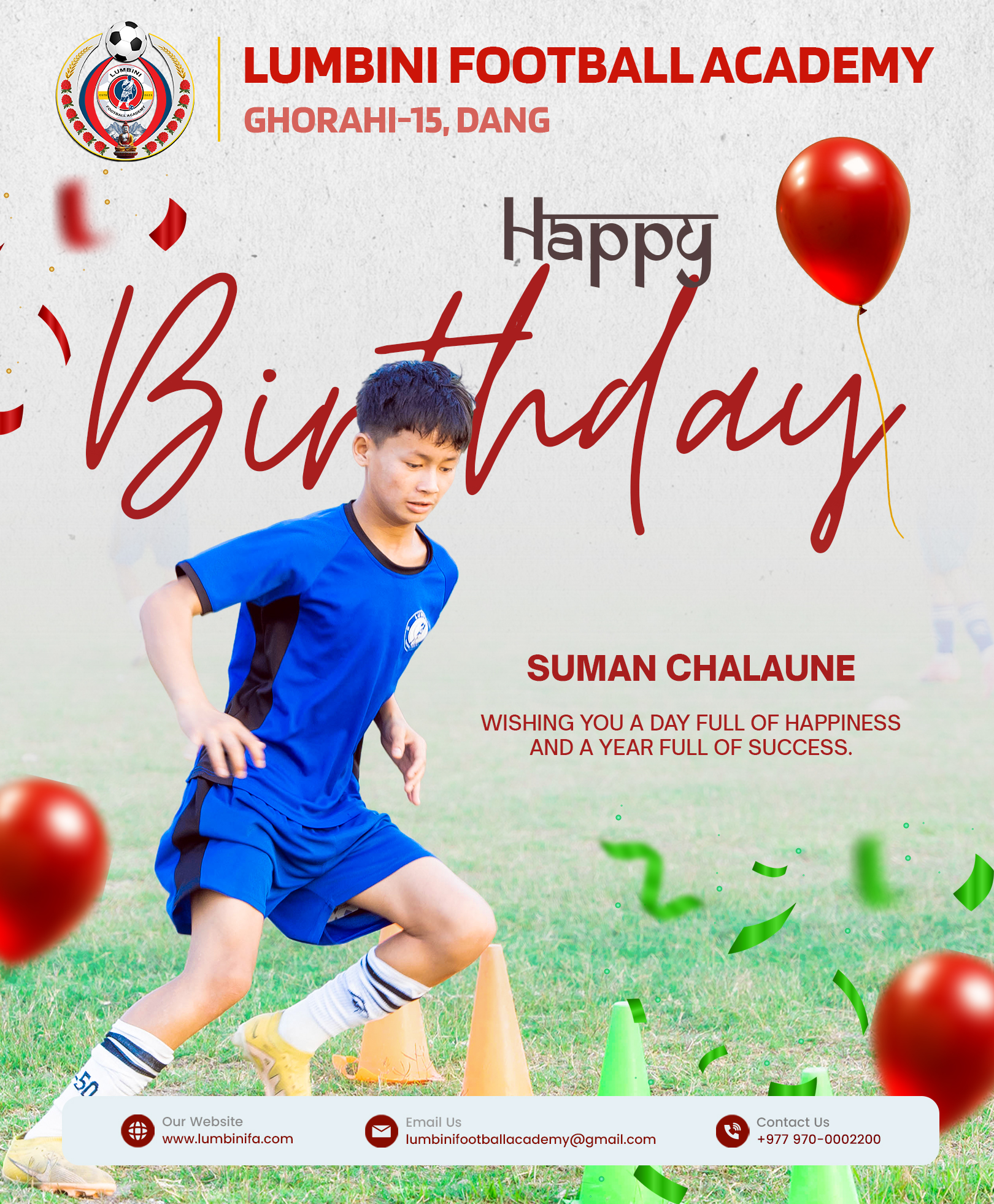 🎉 Happy Birthday, Suman Chalaune! ⚽