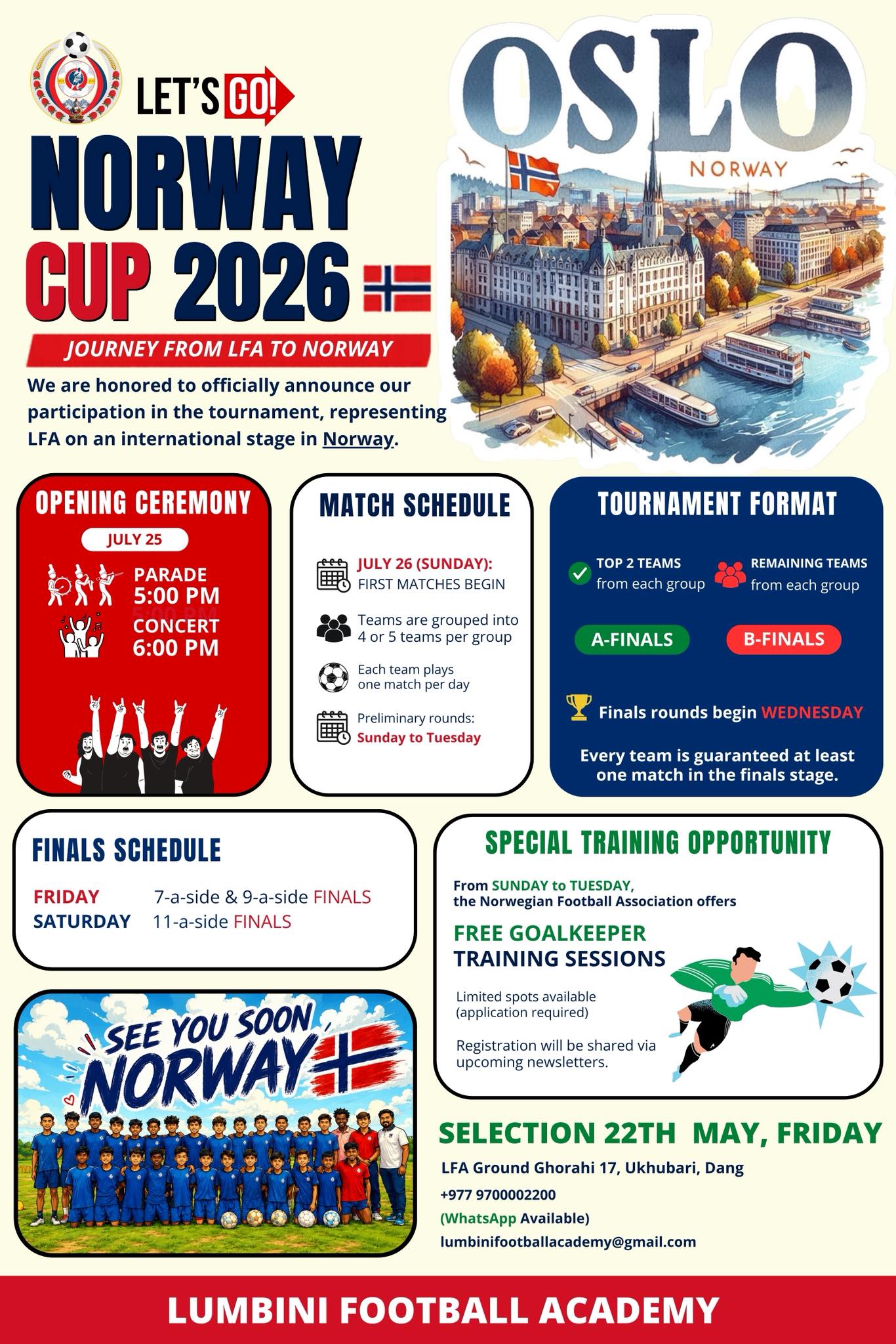 Representing Nepal in Norway Cup 2026 | LFA Selection Open