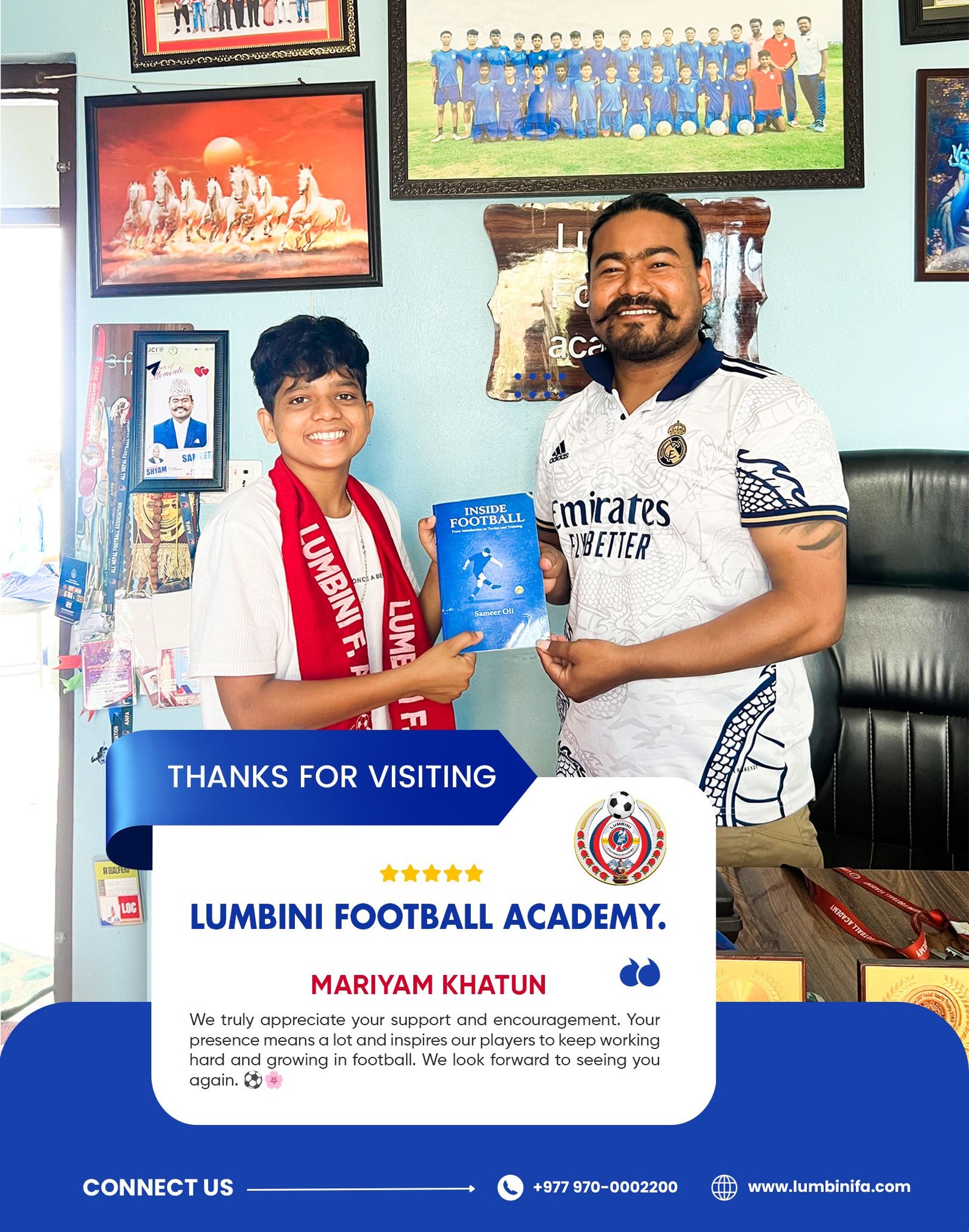 ⚽ A Special Visit Filled with Inspiration and Football Spirit 💙